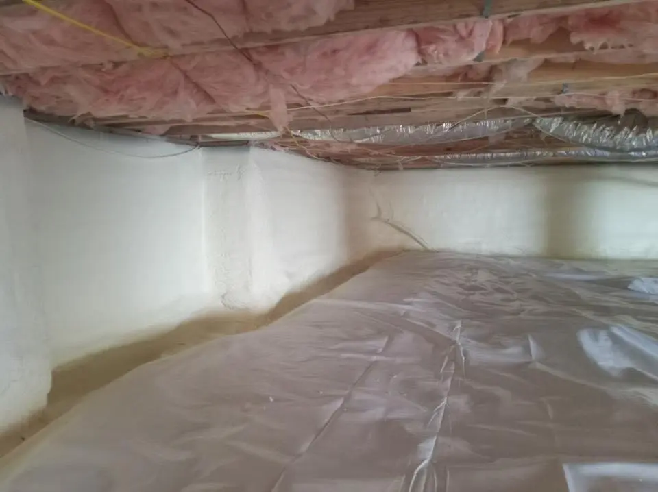 Crawl space encapsulation with closed-cell spray foam for Roof Maintenance in Chelmsford